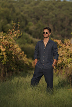 Load image into Gallery viewer, Navy Blue Linen Shirt