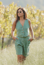 Load image into Gallery viewer, Mint Green Linen Vest