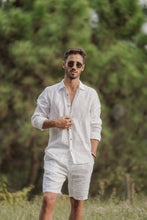 Load image into Gallery viewer, White Linen Shorts