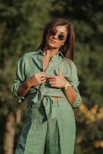 Load image into Gallery viewer, Mint Green Linen Pants