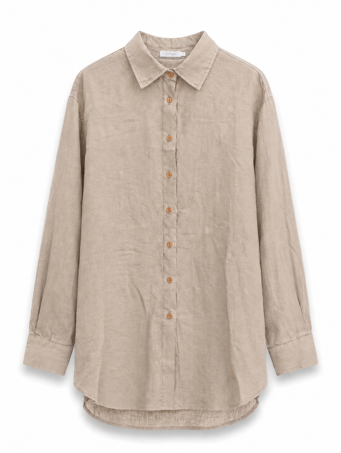 Oversized Linen Shirt - Beige