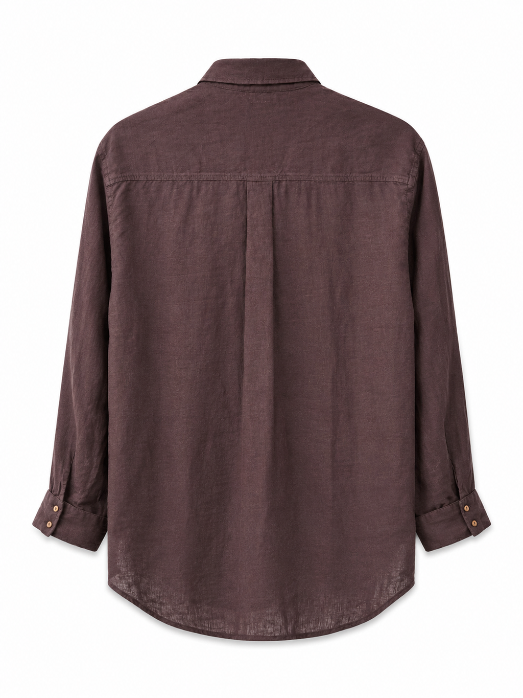 Oversized Linen Shirt - Brown