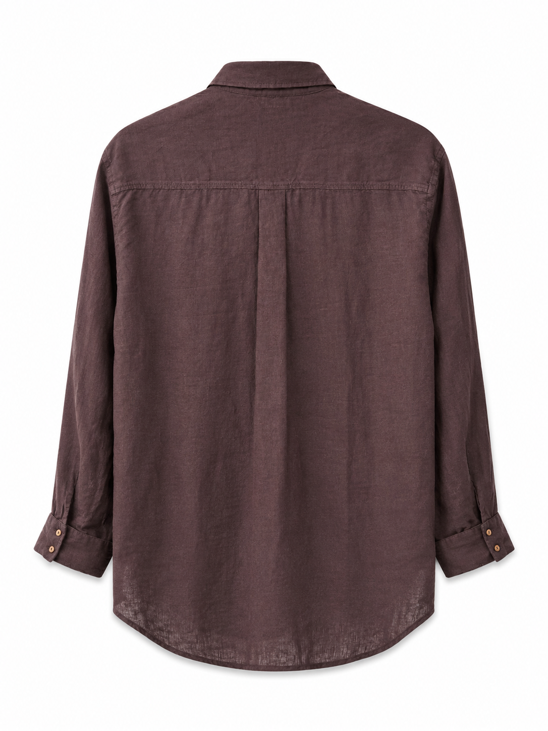 Oversized Linen Shirt - Brown