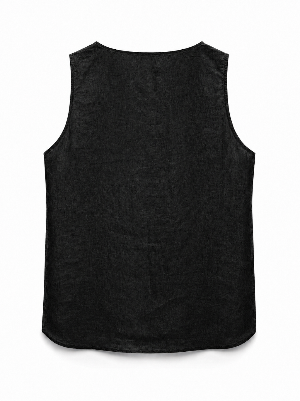 Sleeveless Linen Blouse - Black
