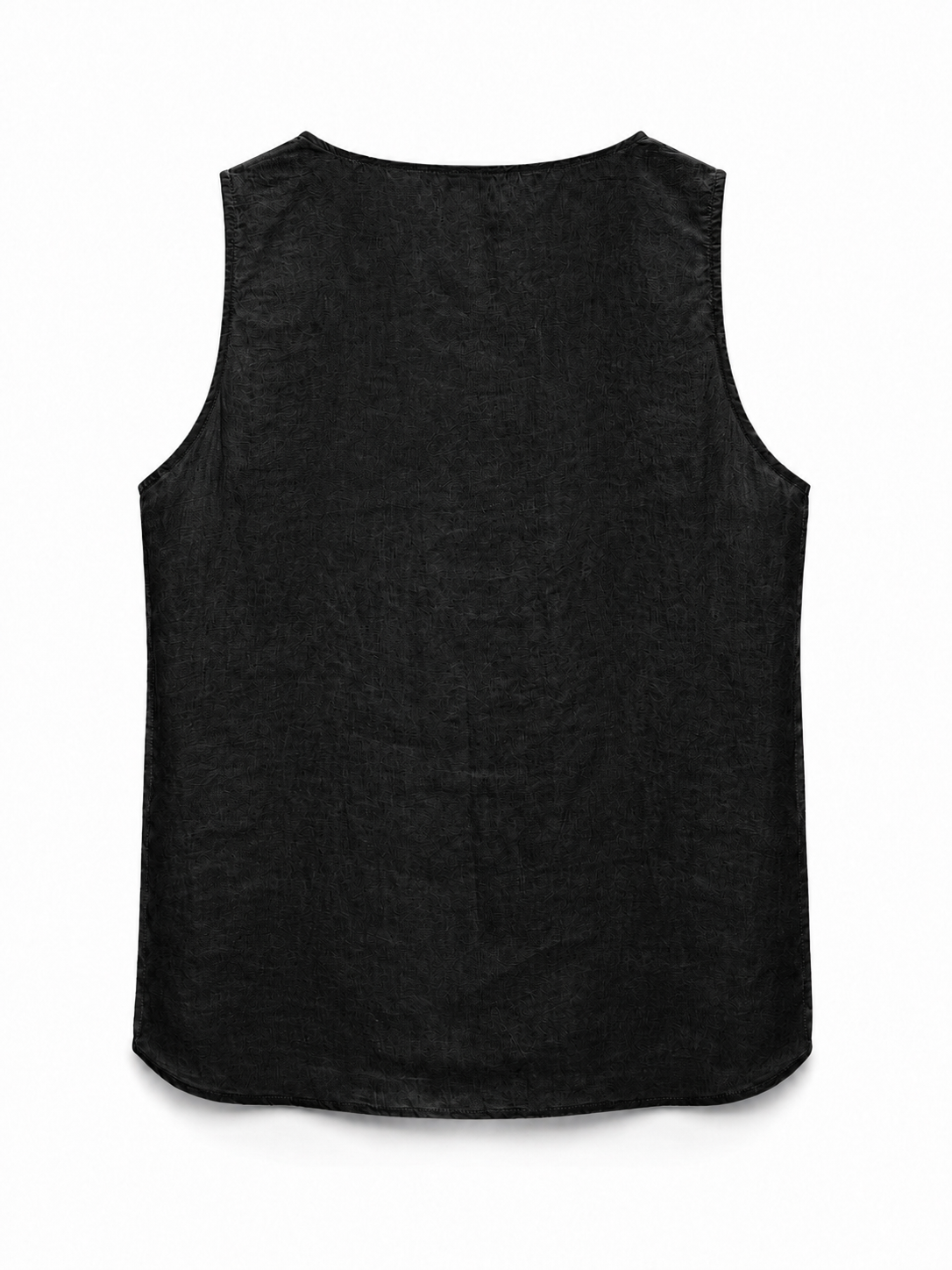 Sleeveless Linen Blouse - Black