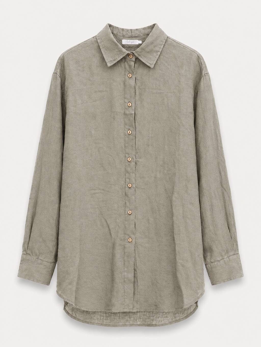 Oversized Linen Shirt - Khaki