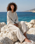 Oversized Linen Shirt - Beige
