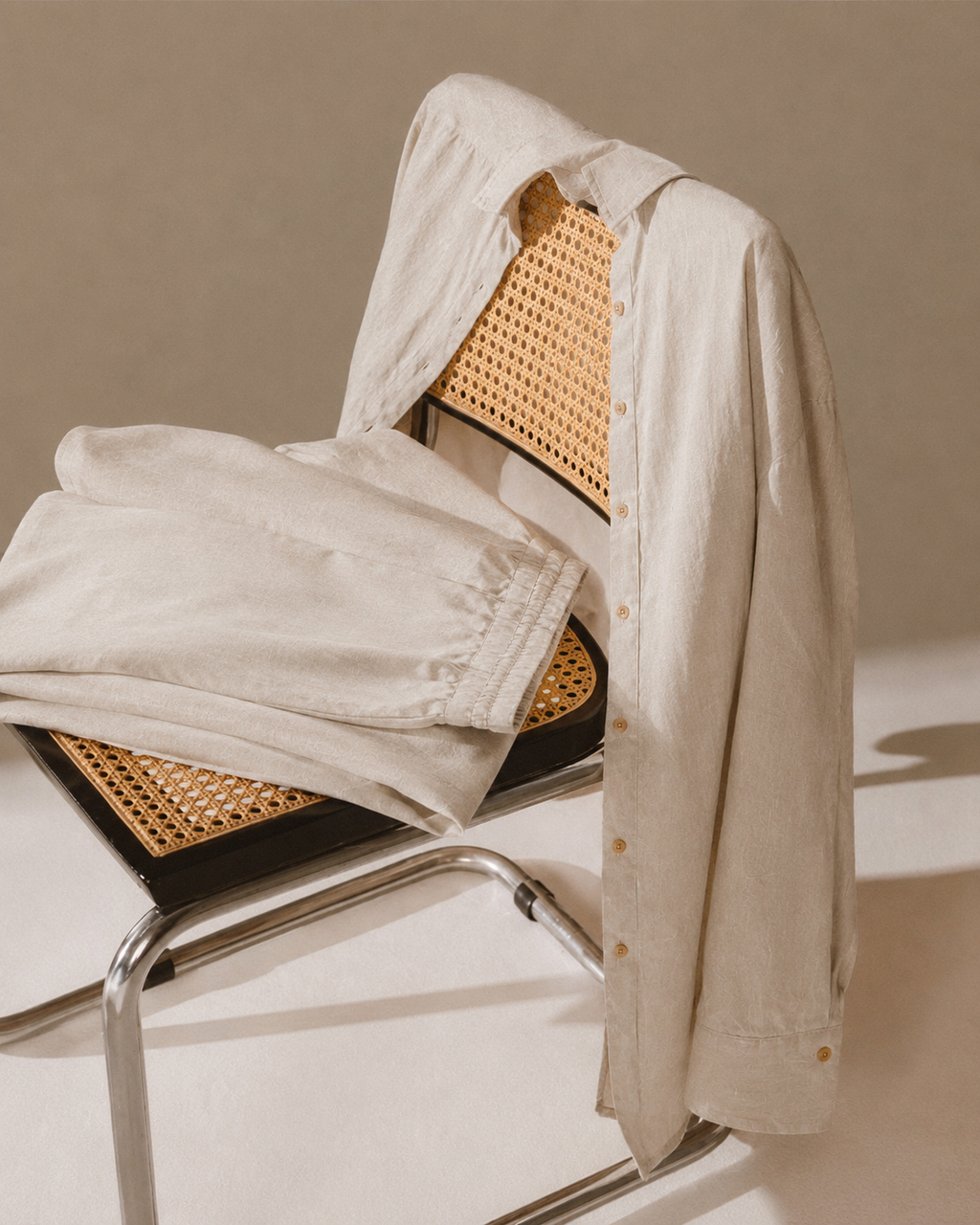 Oversized Linen Shirt - Beige