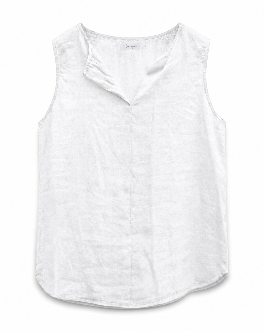 Sleeveless Linen Blouse - White