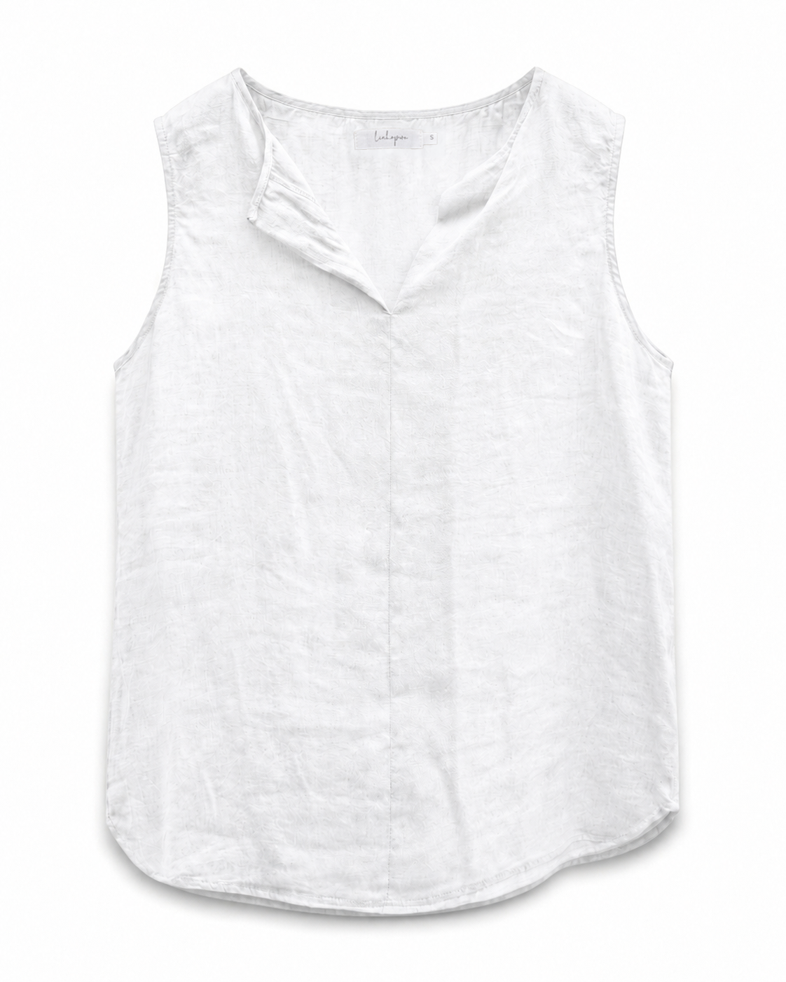 Sleeveless Linen Blouse - White