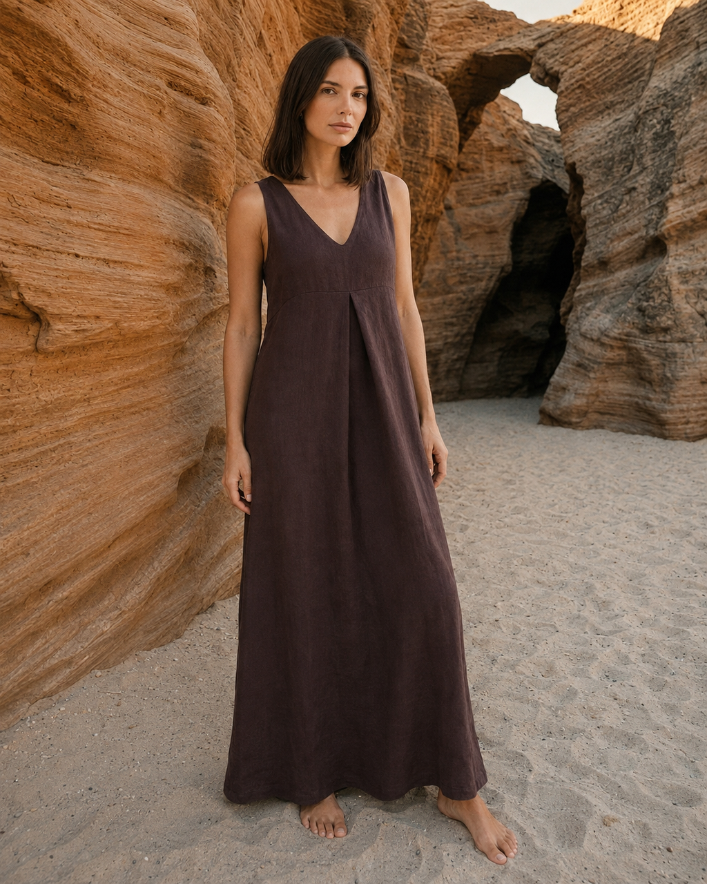 Portofino Maxi Dress — Brown