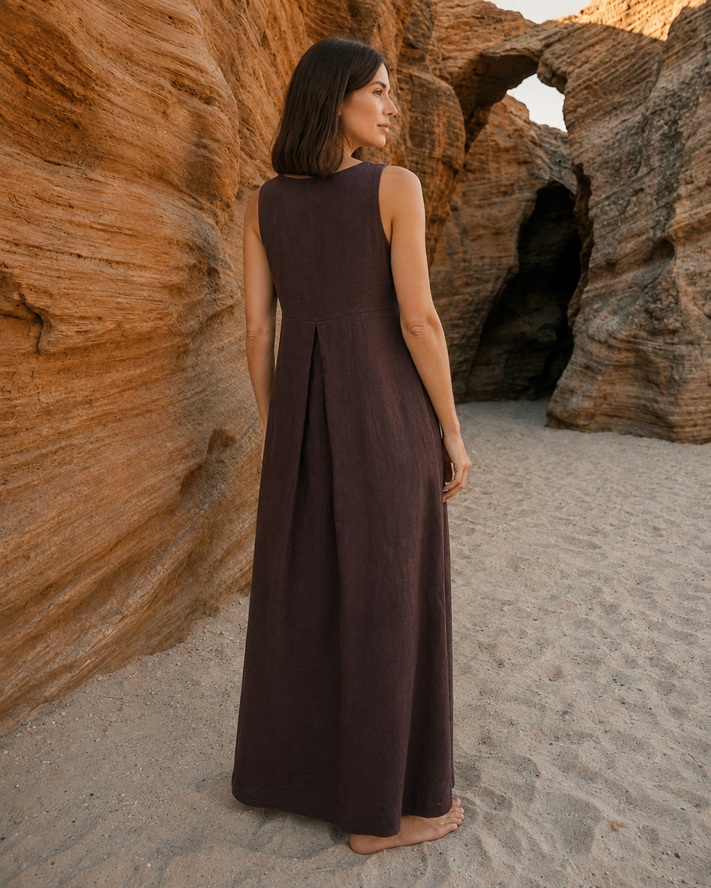 Portofino Maxi Dress — Brown