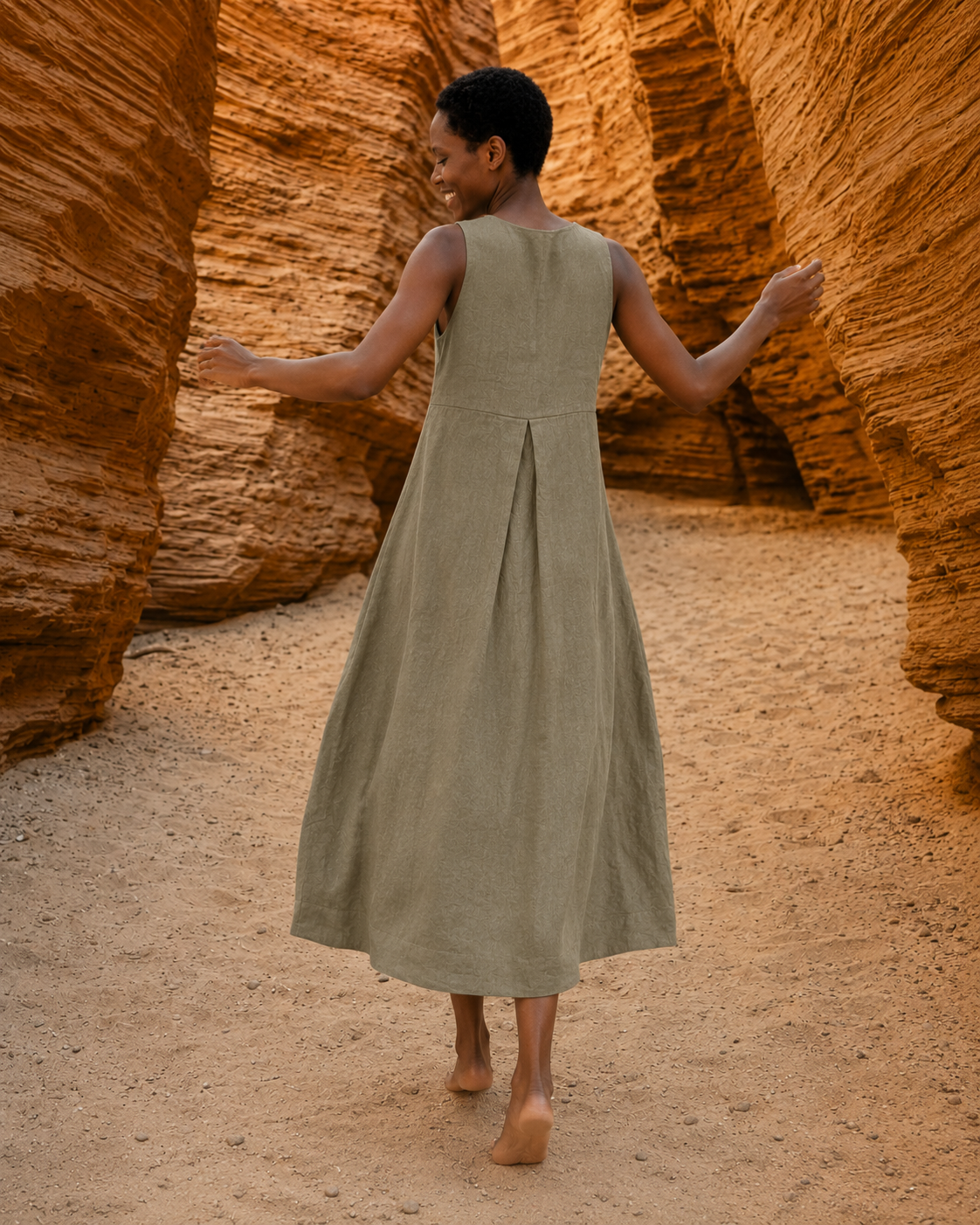 Portofino Maxi Dress — Khaki
