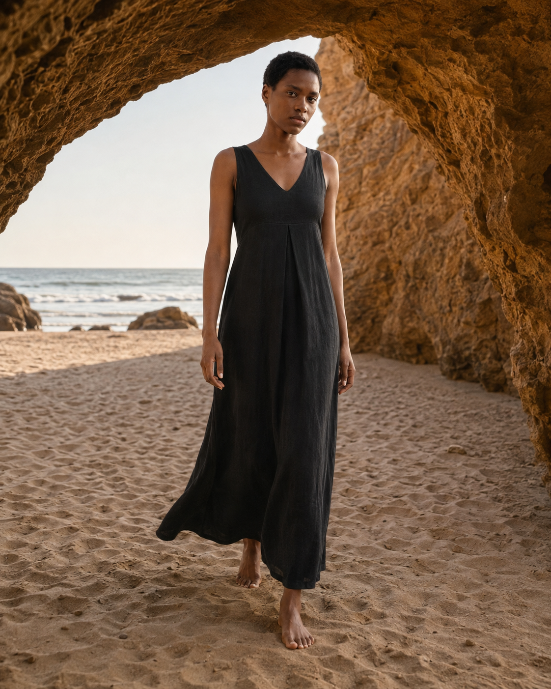 Portofino Maxi Dress — Black