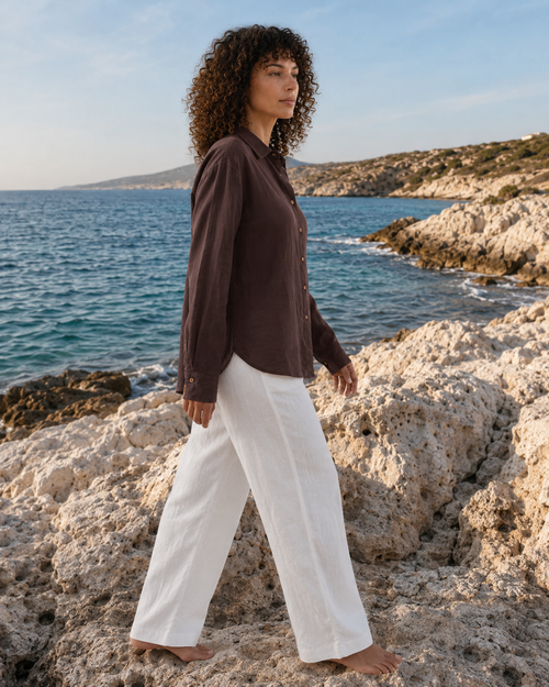 Cannes Wide-Leg Trousers - White