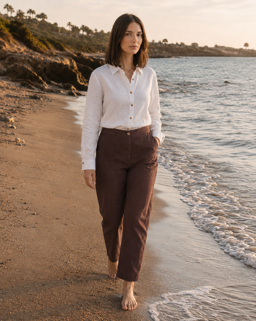 Cascais Trousers - Brown