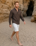 Linen Shirt — Brown