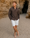 Linen Shorts — White