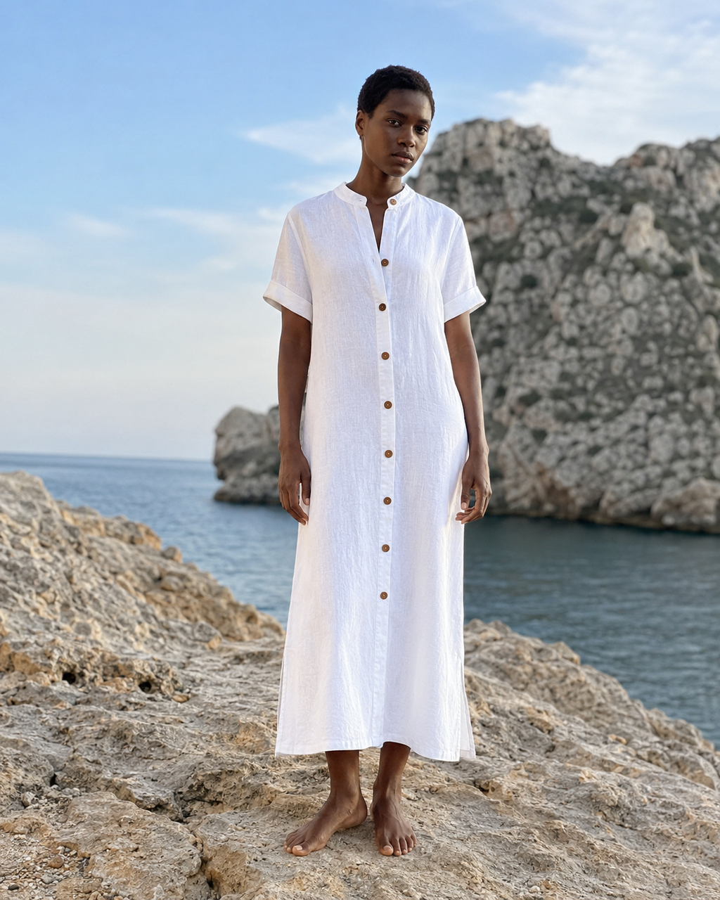 Antibes Shirt Dress - White