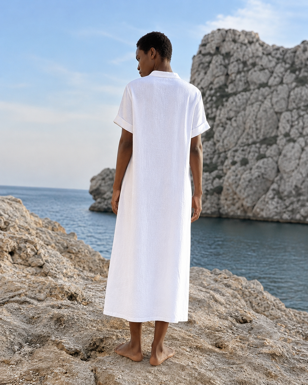Antibes Shirt Dress - White