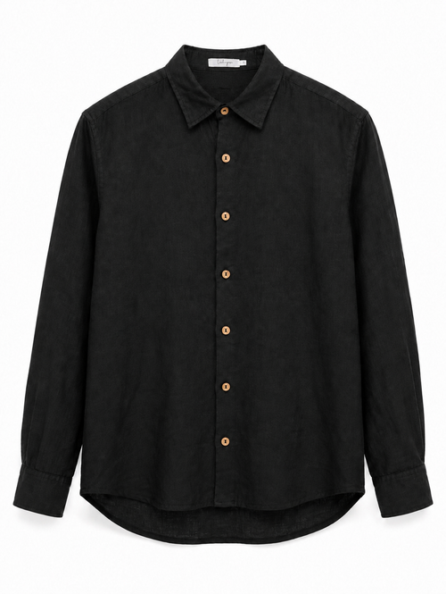 Linen Shirt — Black