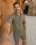 Linen Shirt — Khaki