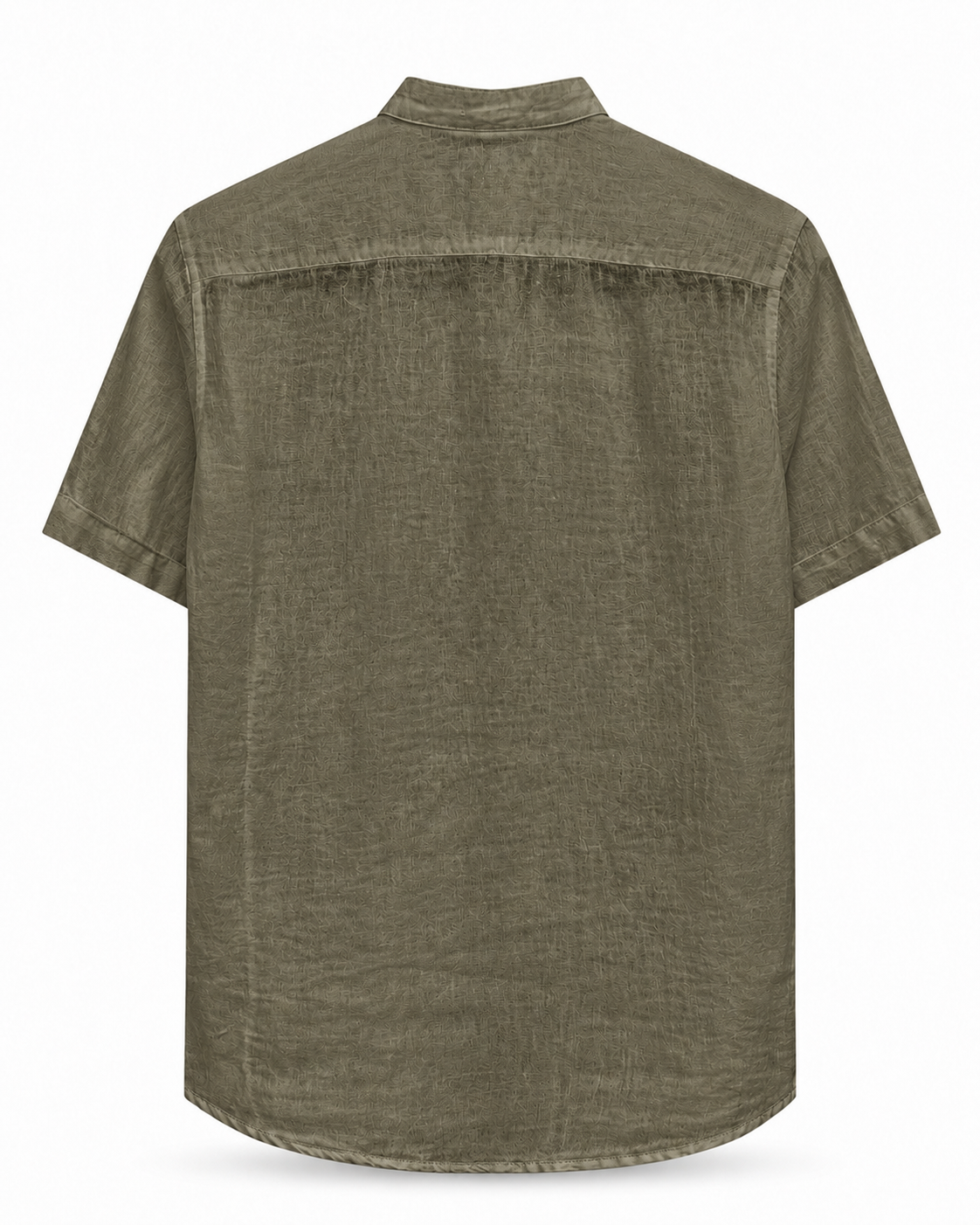 Linen Short Sleeve Shirt — Khaki
