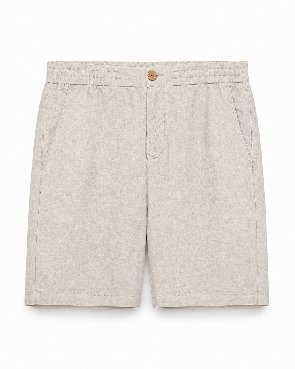 Linen Shorts — Beige