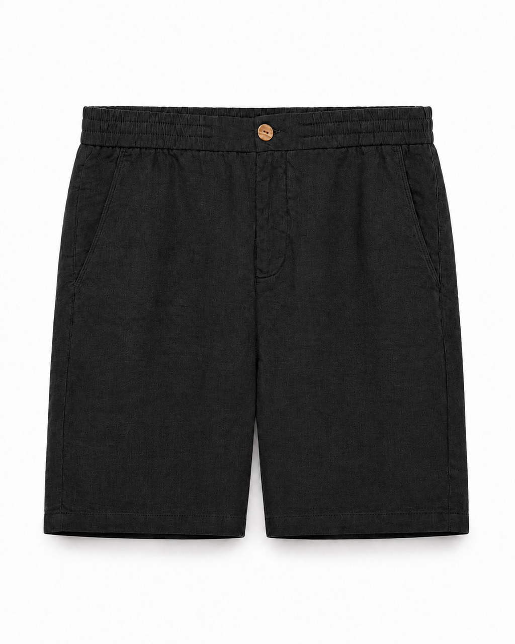 Linen Shorts — Black