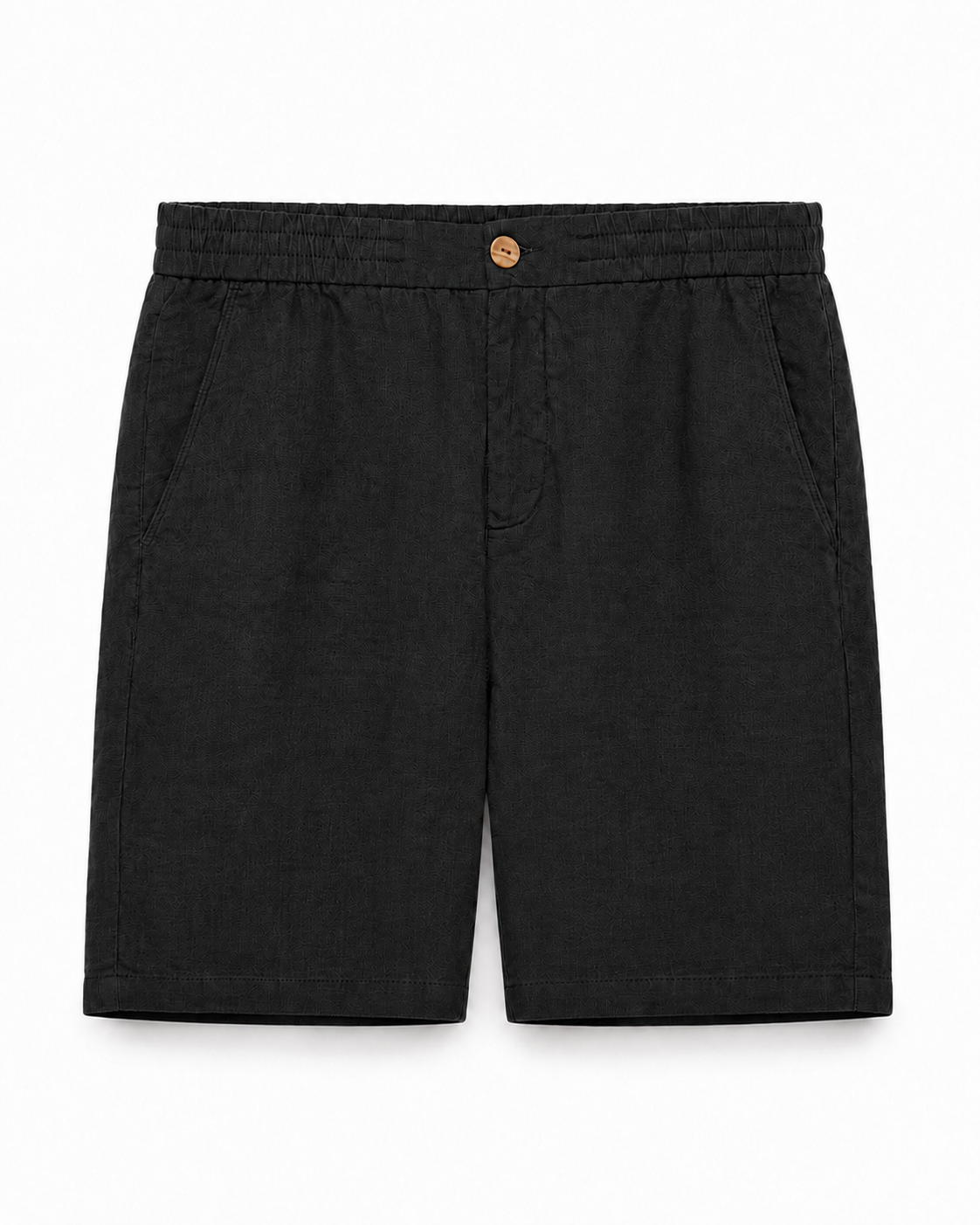 Linen Shorts — Black