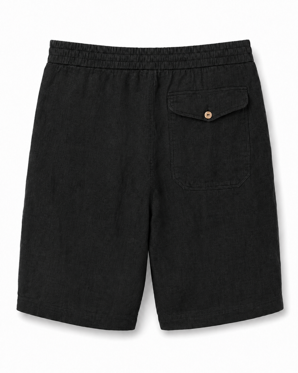Linen Shorts — Black