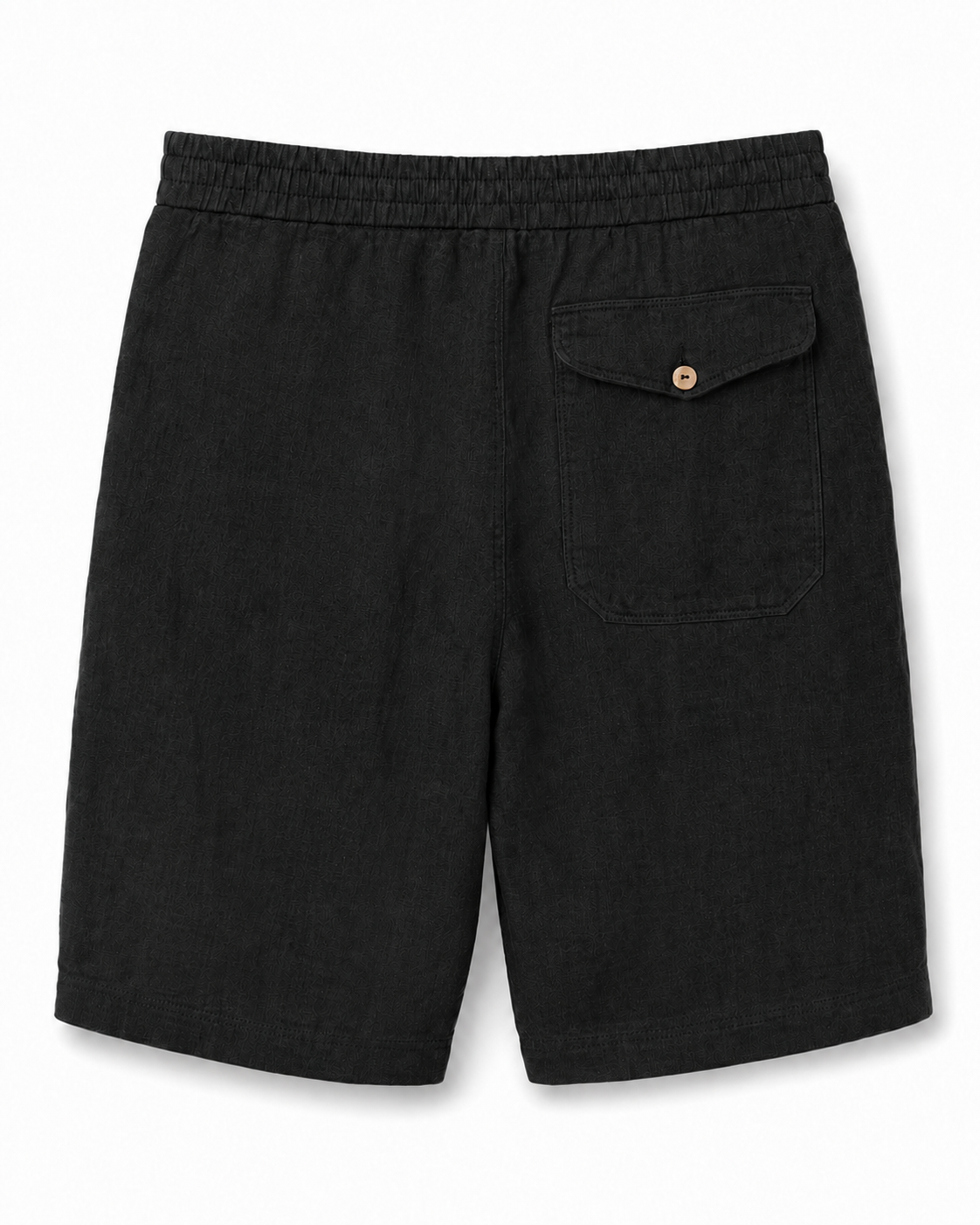 Linen Shorts — Black