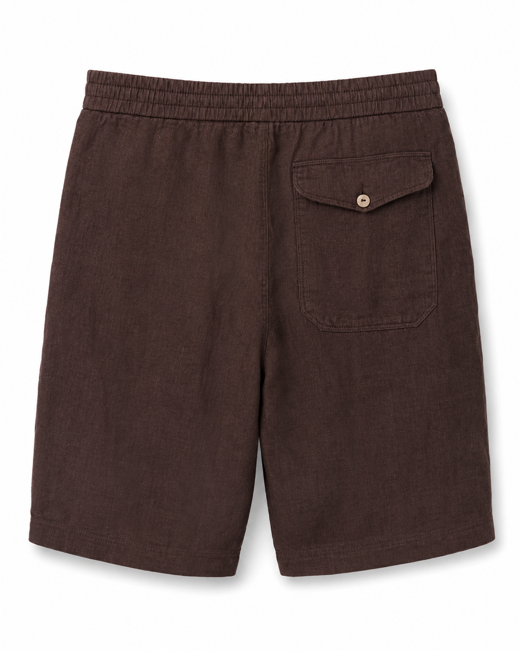 Linen Shorts — Brown