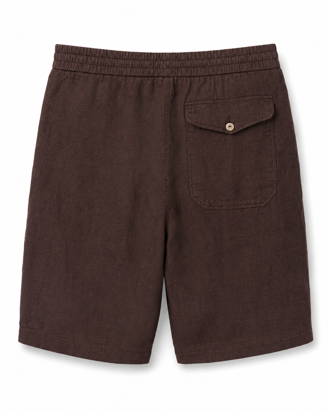 Linen Shorts — Brown