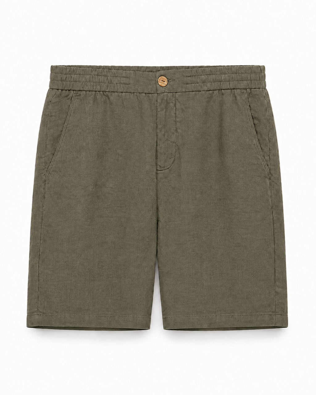 Linen Shorts — Khaki