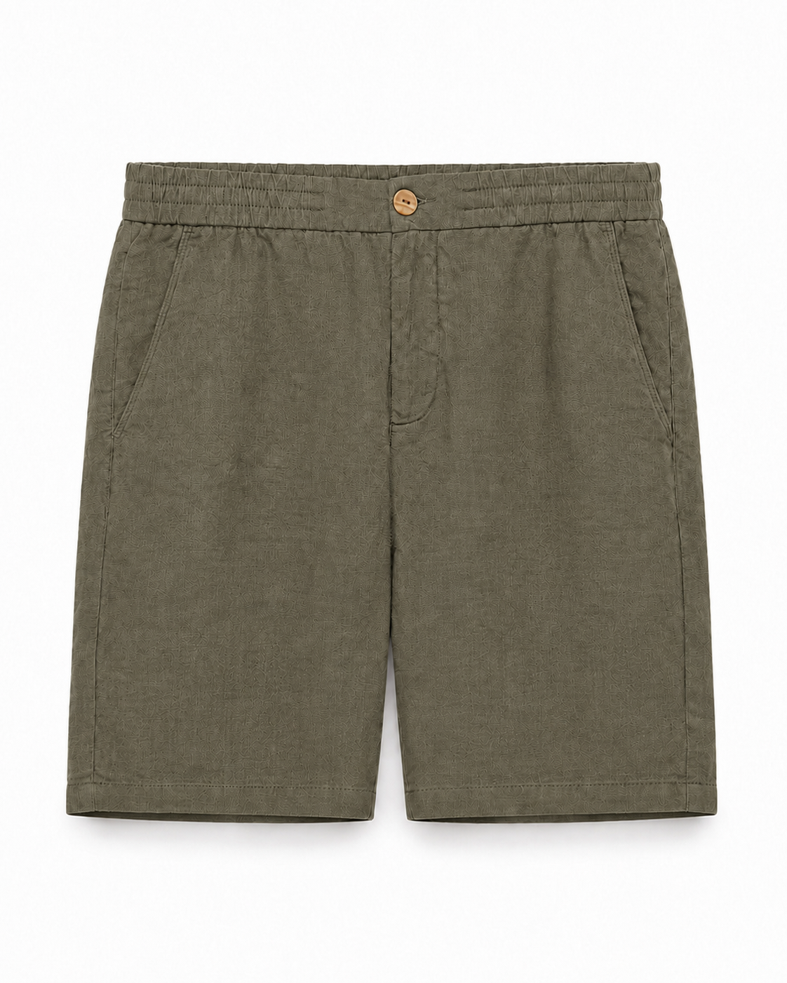 Linen Shorts — Khaki