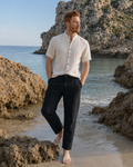 Linen Trousers — Black
