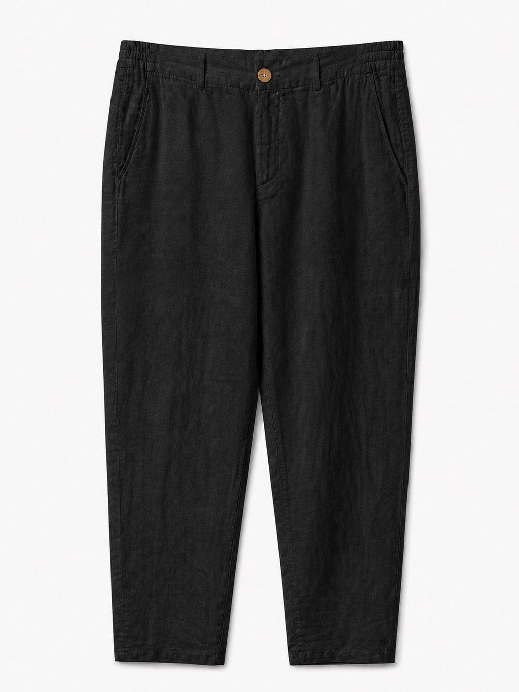 Linen Trousers — Black