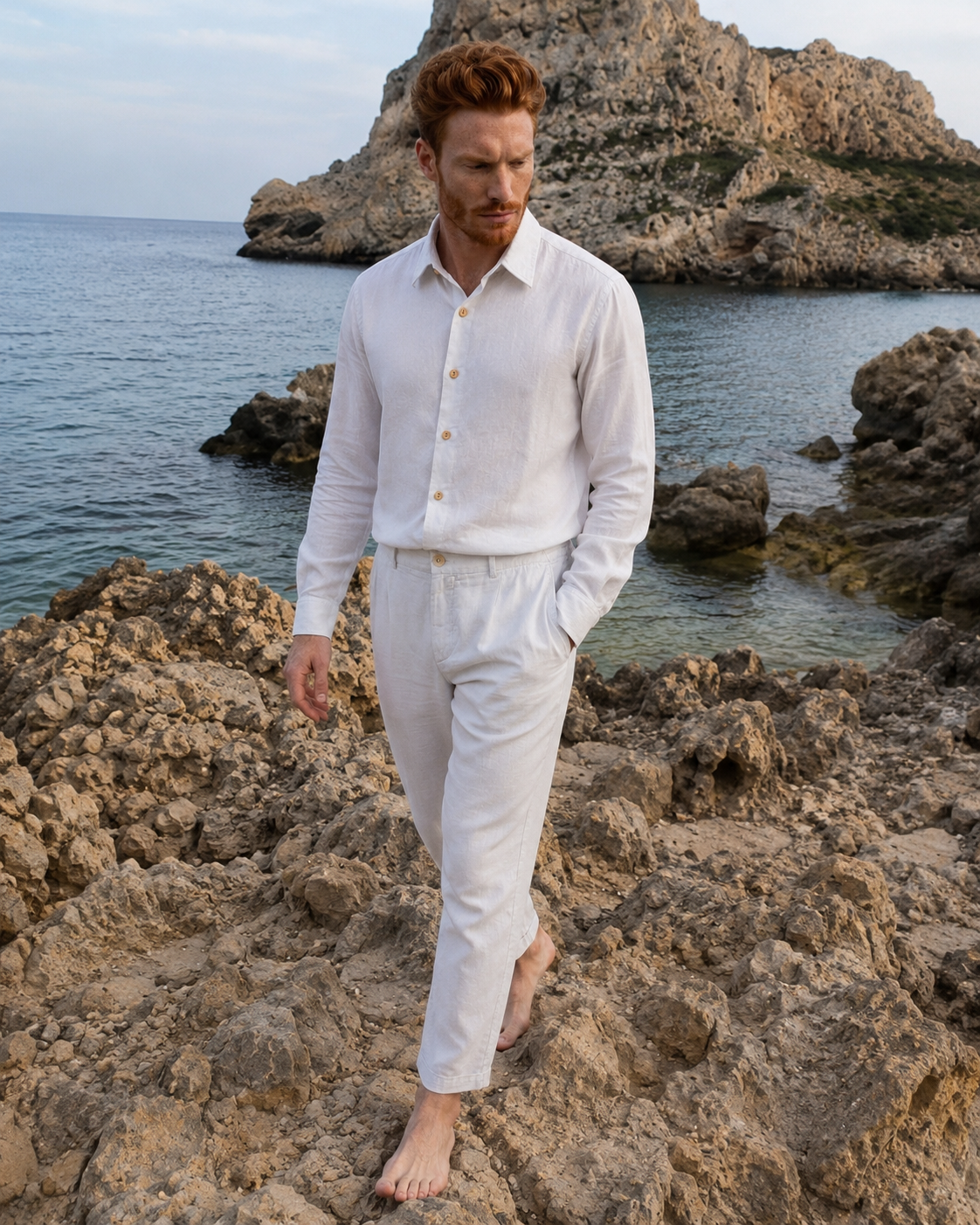 Linen Trousers — White
