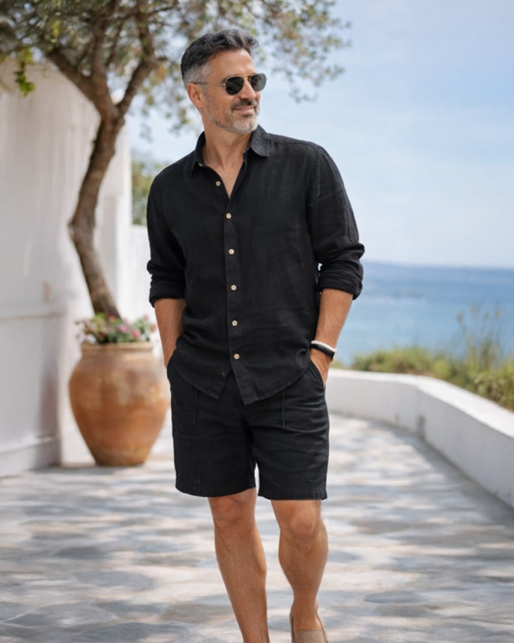 Linen Shirt — Black