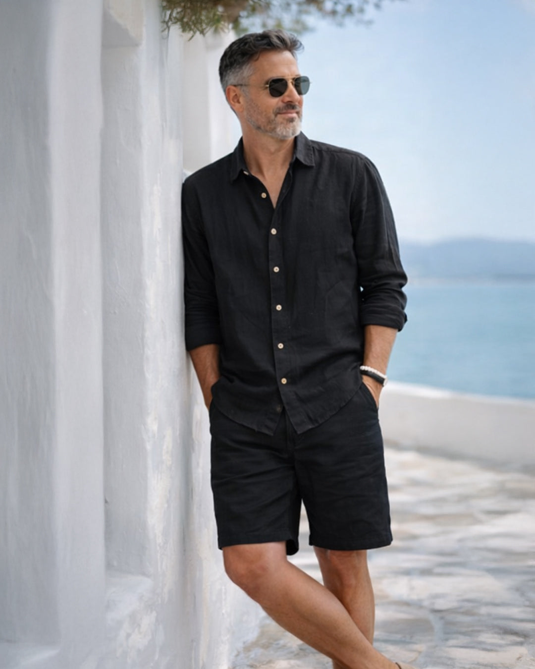 Linen Shirt — Black