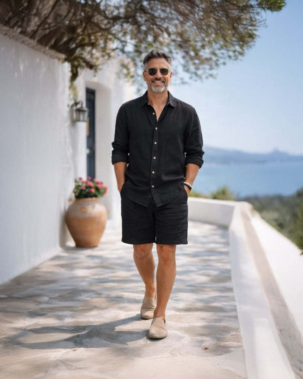 Linen Shirt — Black