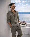 Linen Shirt — Khaki