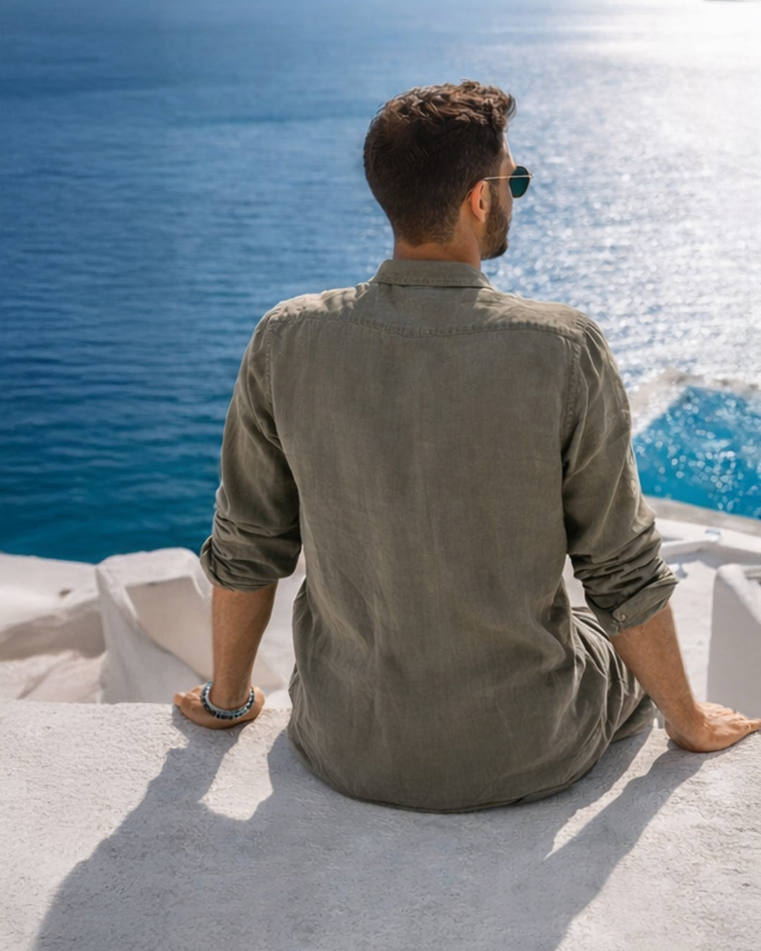 Linen Shirt — Khaki