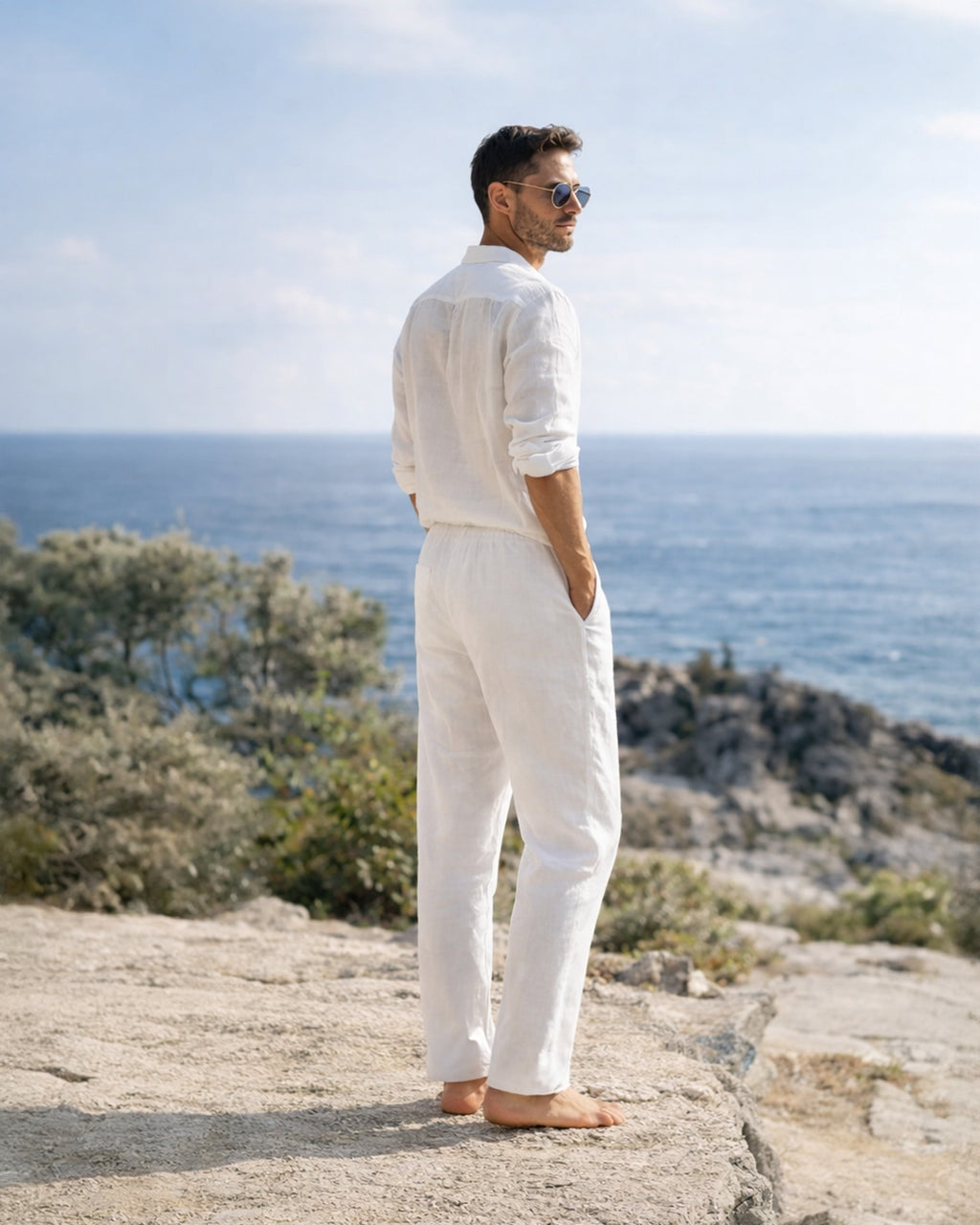 Linen Trousers — White