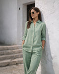 Linen Shirt — Mint Green