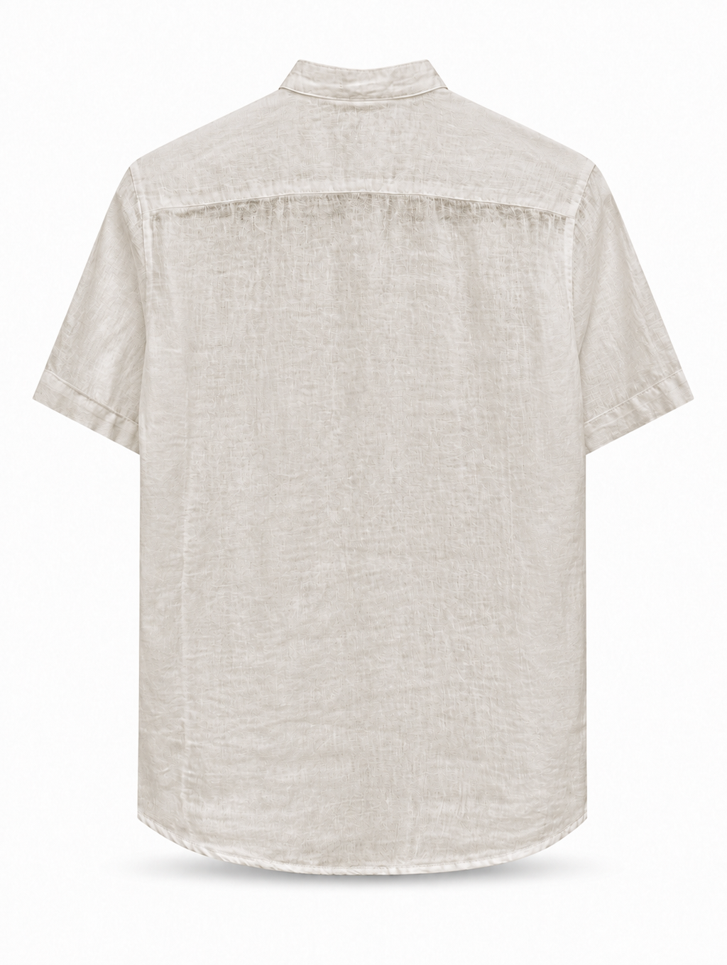 Linen Short Sleeve Shirt — Beige