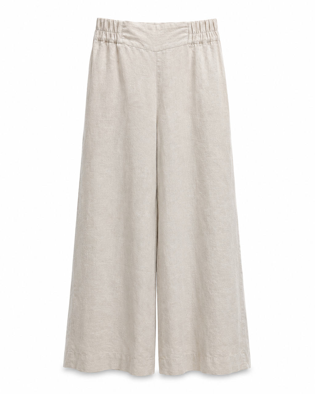 Cannes Wide-Leg Trousers - Beige