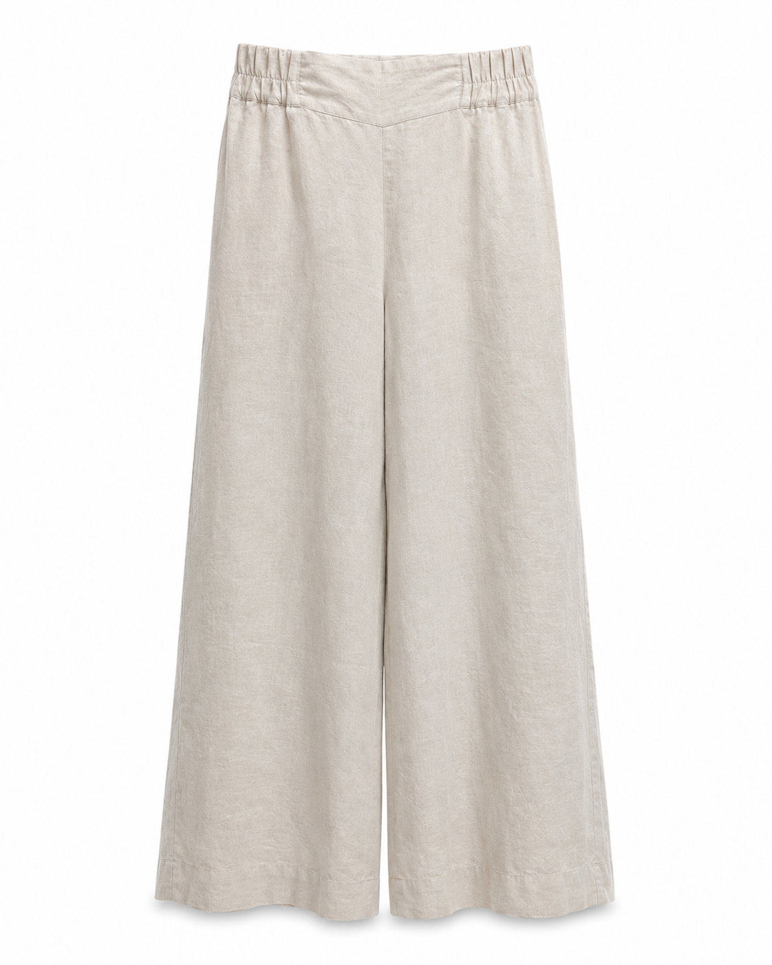 Cannes Wide-Leg Trousers - Beige