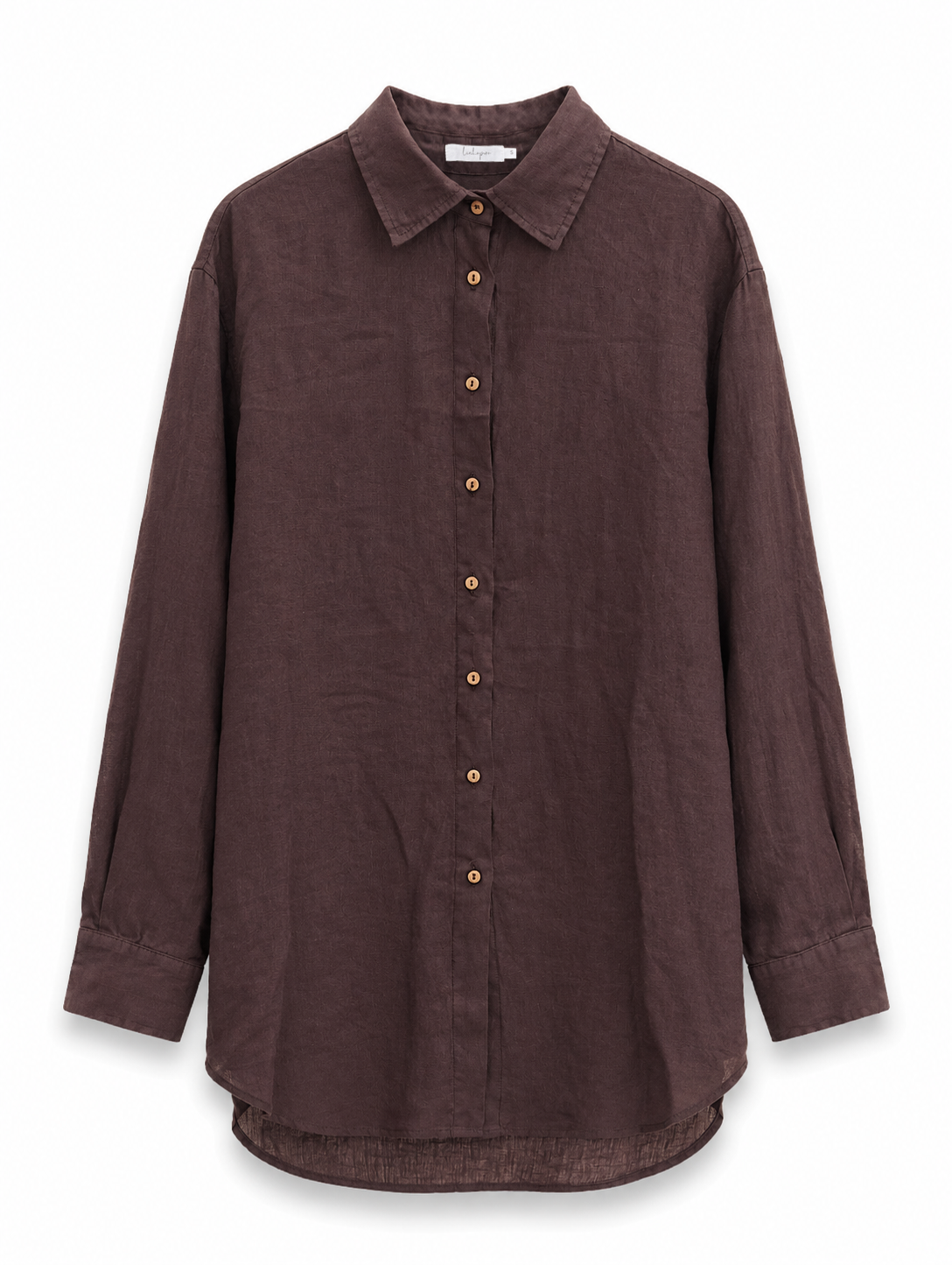 Oversized Linen Shirt - Brown